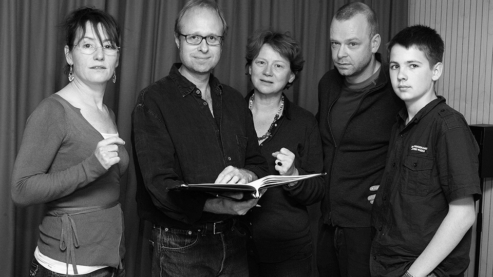 Ulrike Krumbiegel, Oliver Sturm, Imogen Kogge, Robert Gallinowski, Joshua Thiemann (v.l.) | © DLR/Bettina Fuerst-Fastré