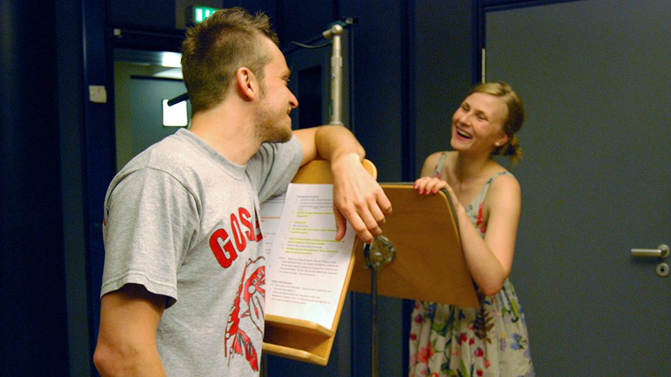 Proben mit Studenten der Hochschule für Schauspielkunst "Ernst Busch" | © rbb/Karoline Jameson-Green