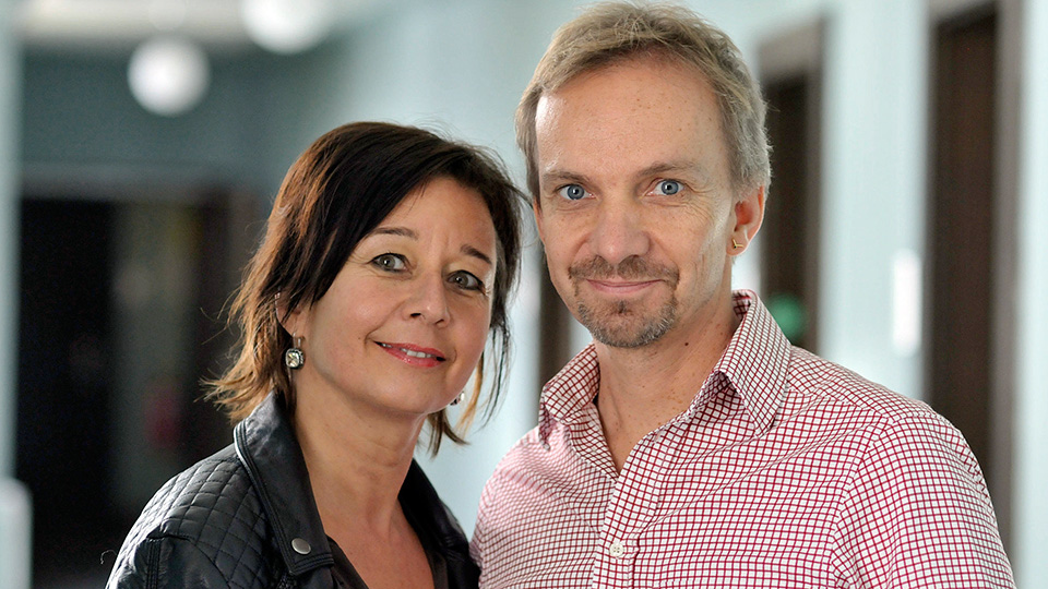 Das Autorenduo Judith Stadlin und Michael van Orsouw | © rbb/Gregor Baron