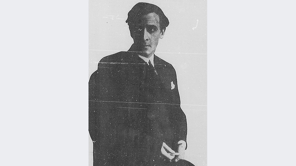 Fritz Odemar, Sprecher in "Das Postamt"
(© Heß; In: Südwestdeutsche Rundfunk Zeitung. 1. Jahrgang. Heft 10. 05.12.1925. S. 3)