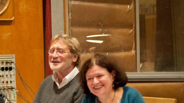 Matthias Habich und Marguerite Gateau während der Produktion | © Deutschlandradio /  Anke Beims