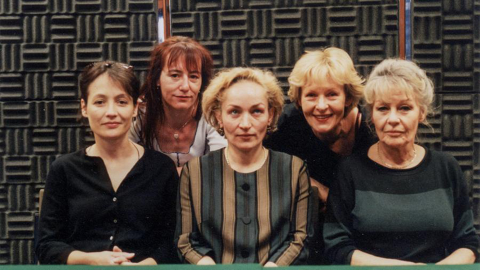 Die Stimmen von „Albertine“: Anke Sevenich, Ulrike Krumbiegel, Angelika Bartsch, Rosel Zech, Marita Böhme und Imogen Kogge | © SR/Cornelia Purkarthofer