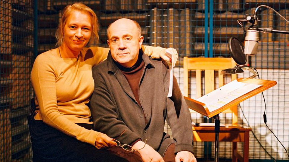 Gerd Wameling als Simon und Maria Hartmann als Geneviève | © DRadio Kultur/Noel Tovia Matoff